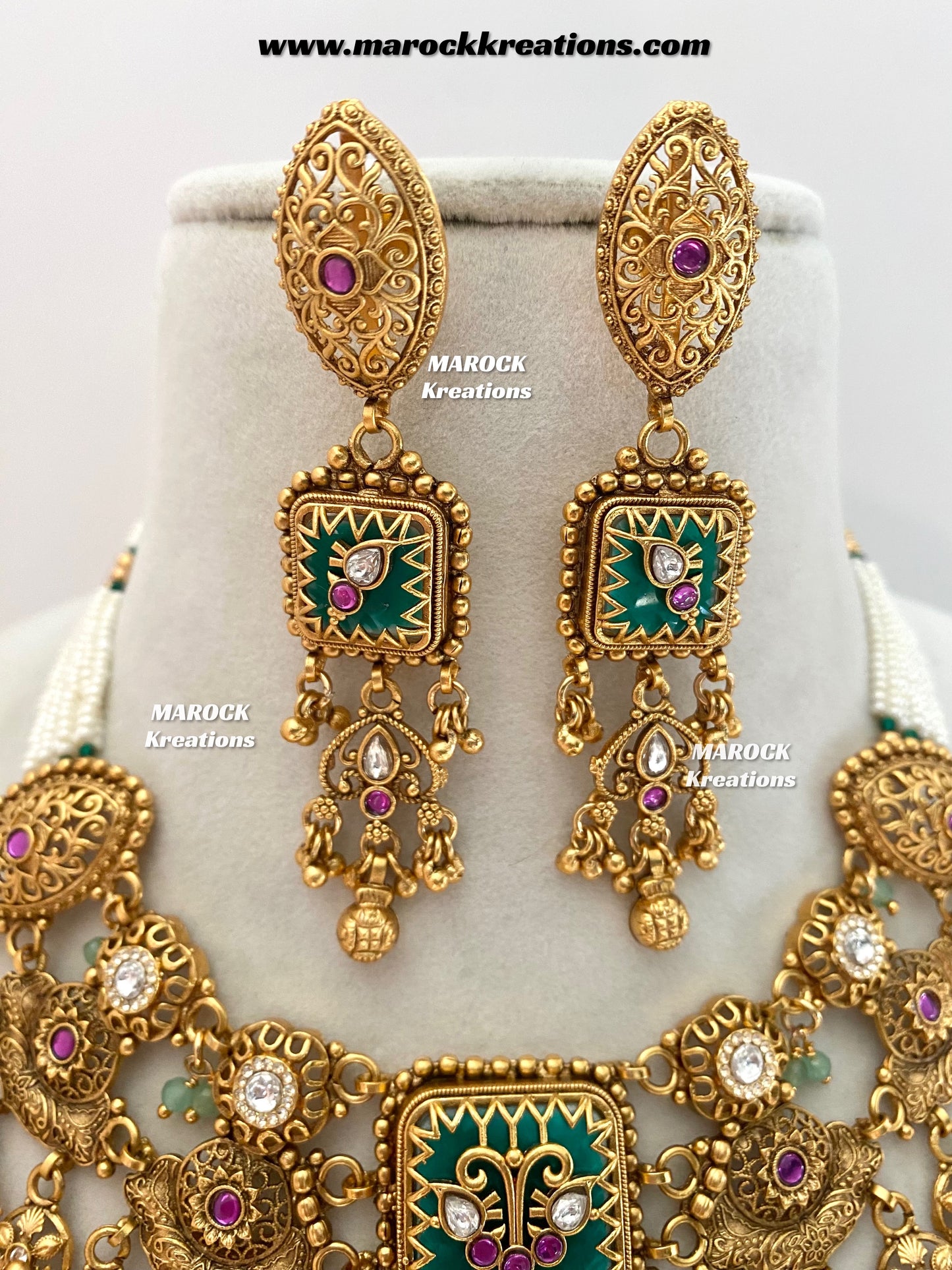 Jeena Premium Quality exclusive Gold Plated heritage necklace set