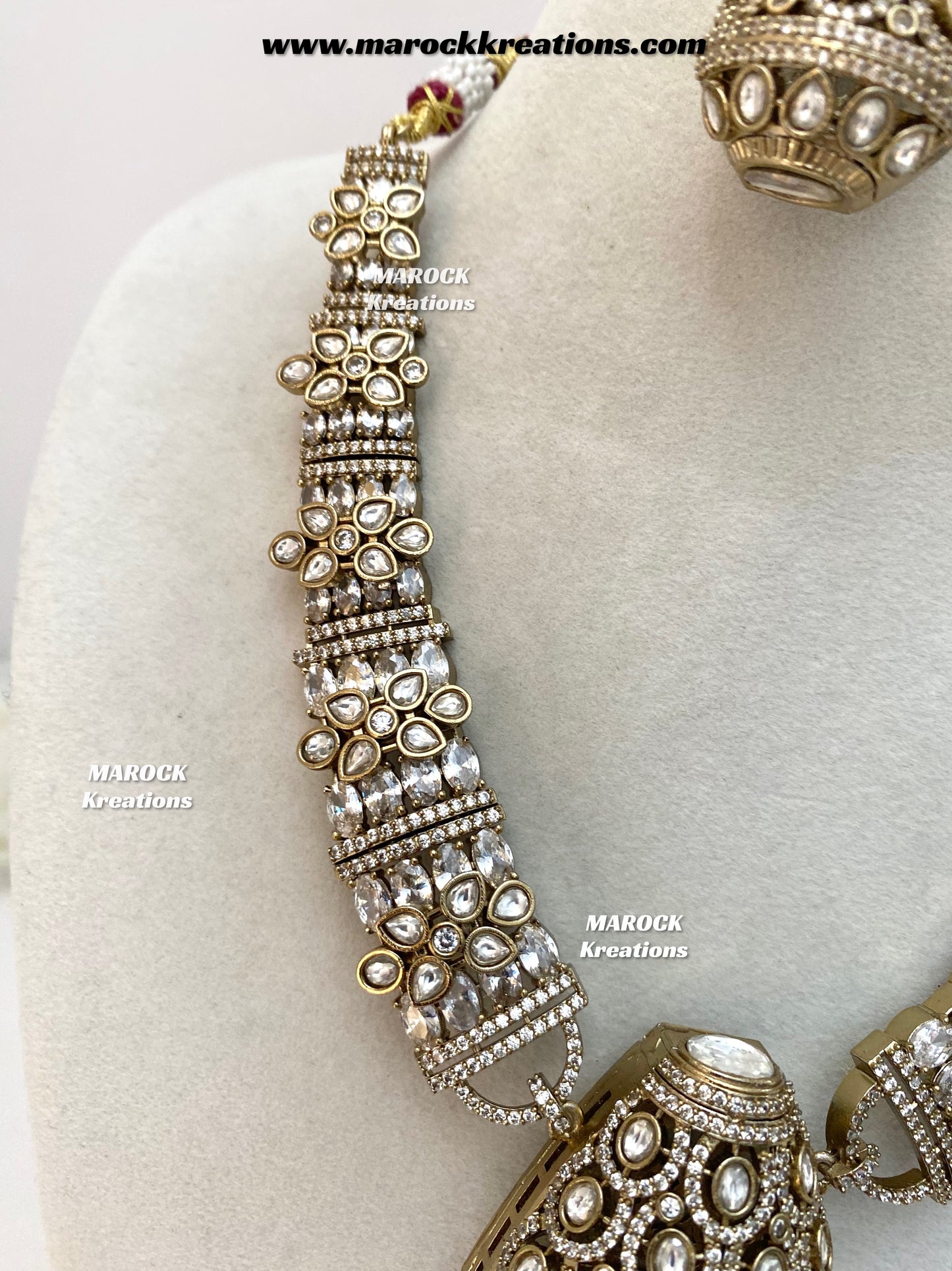 Nargis Moissanite Kundan exclusive Necklace set
