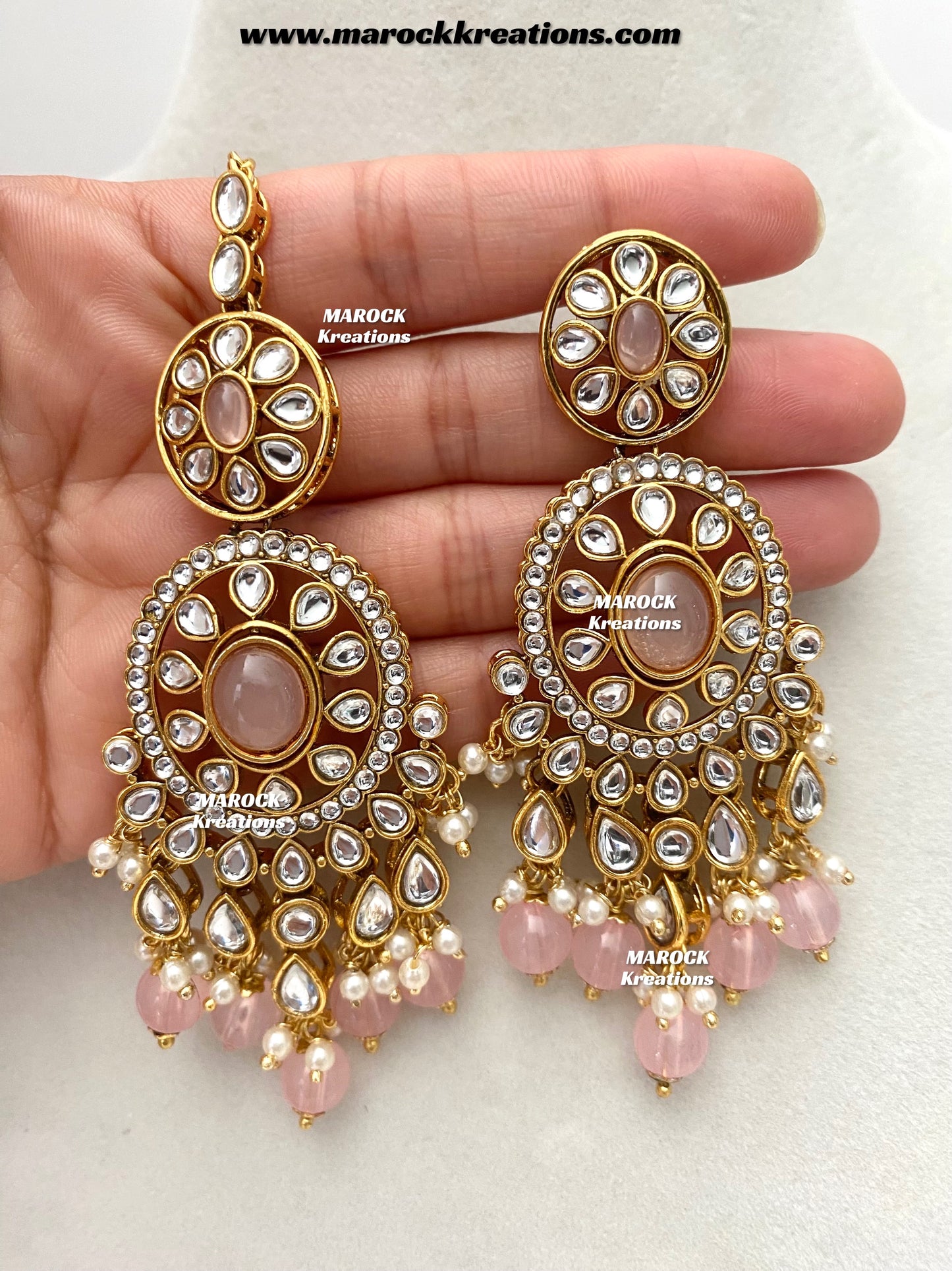 Iqra Premium Quality Kundan Meenakari Statement Necklace set