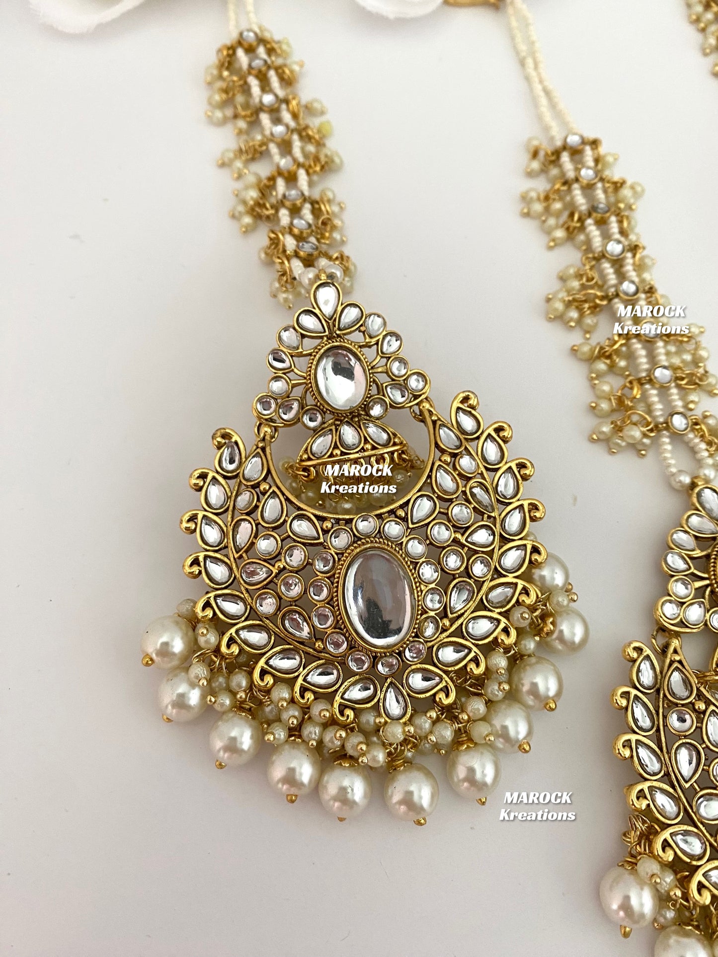 Premium Quality Kundan Earrings and tikka set