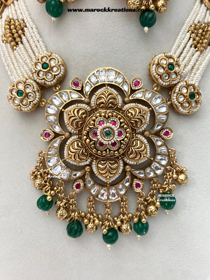 Premium Quality Gold plated Kundan exclusive Necklace set