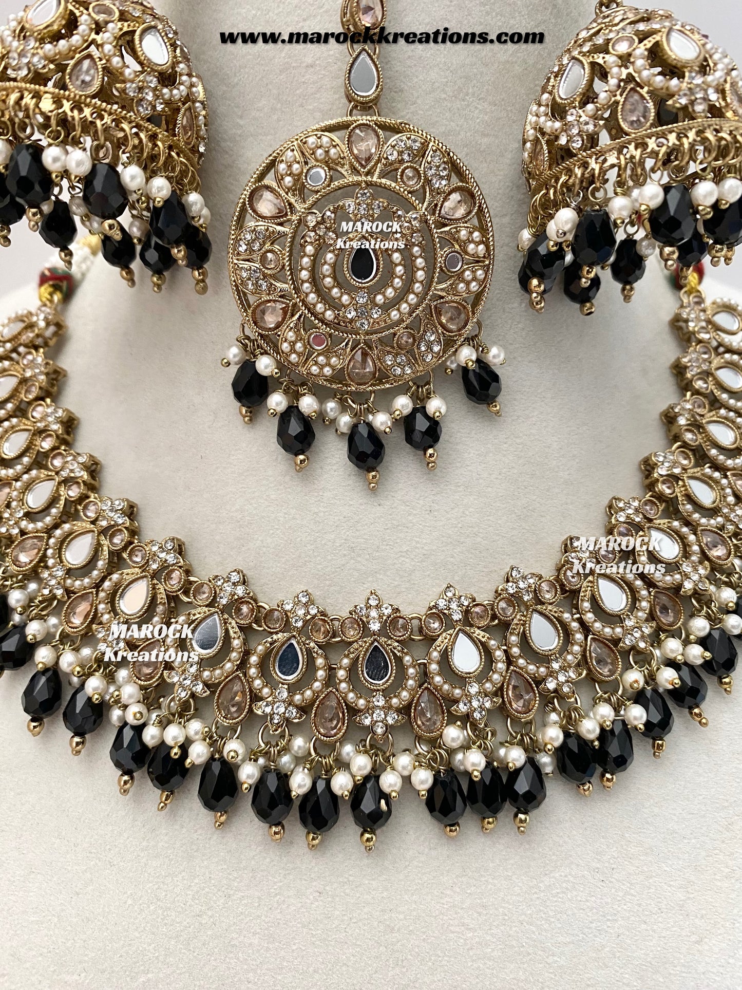 Premium Quality Mirror necklace set