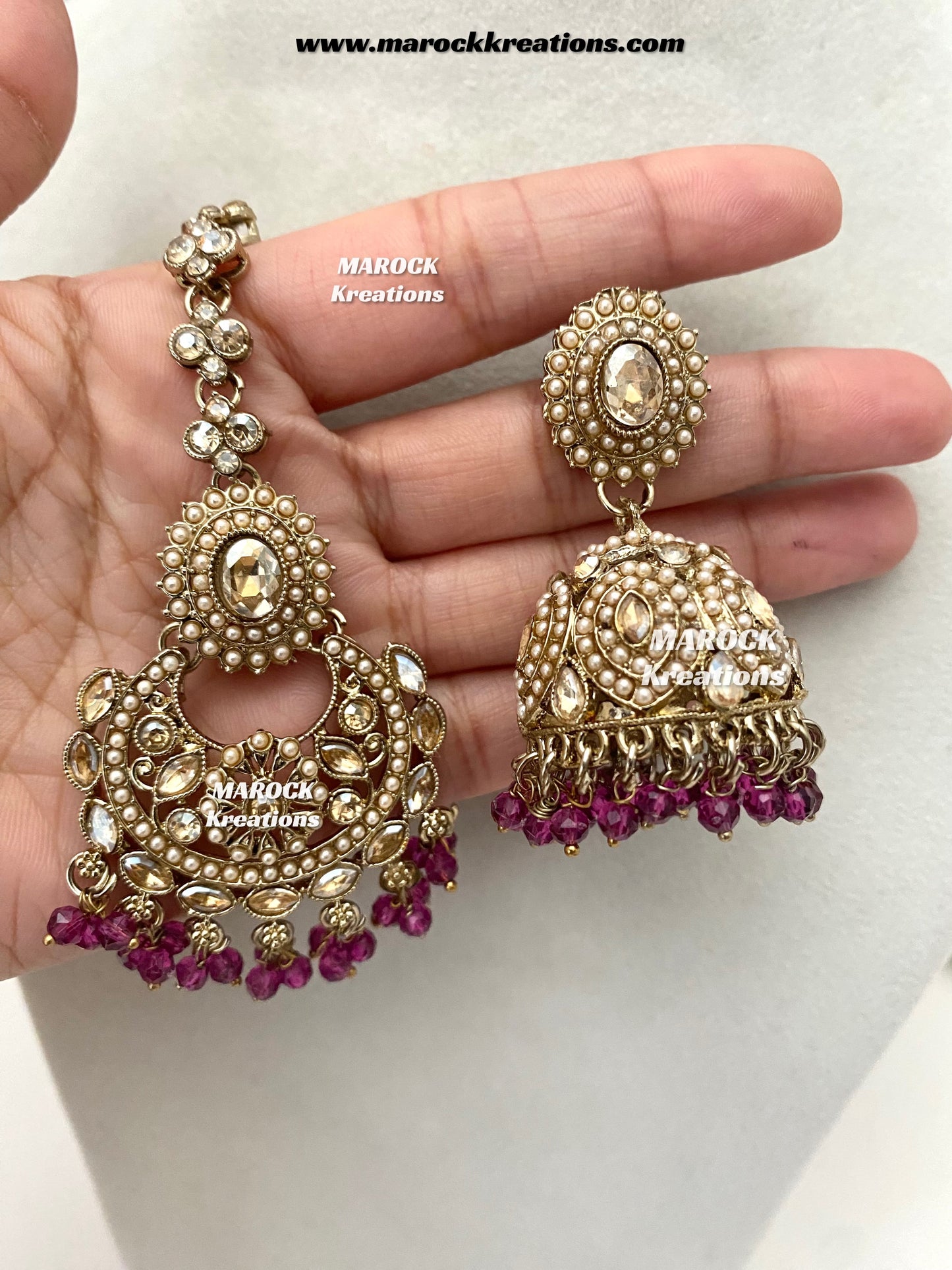 Shaya Antique Gold Polki waterfall Choker set