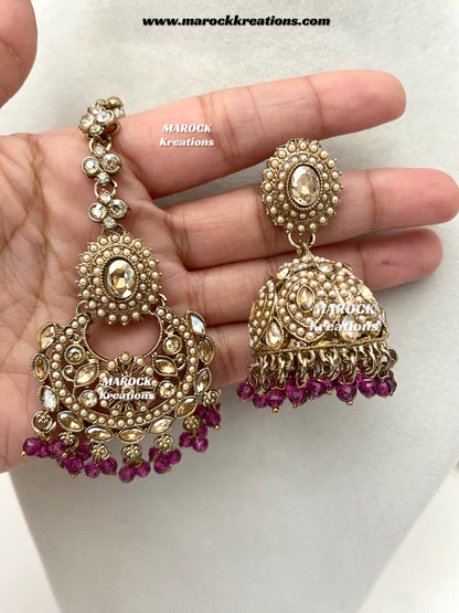 Shaya Antique Gold Polki waterfall Choker set