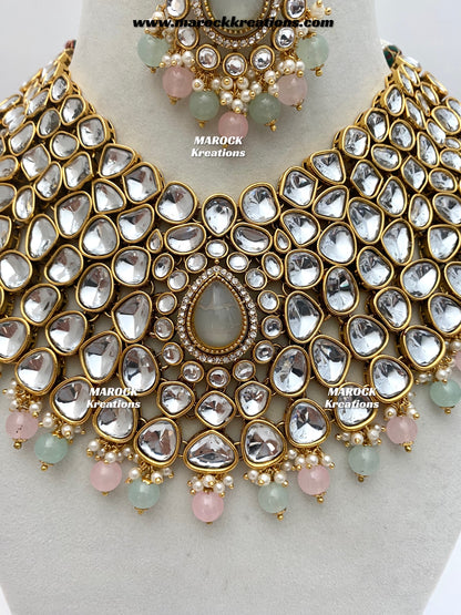Ruhi Premium Quality Statement Kundan Necklace/Bridal set