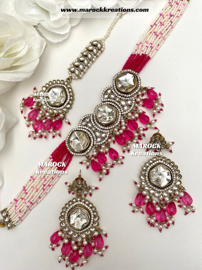 Amina Kundan Choker set