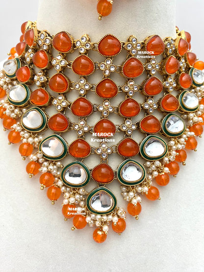 Connie Premium Quality Statement Kundan Necklace/Bridal set