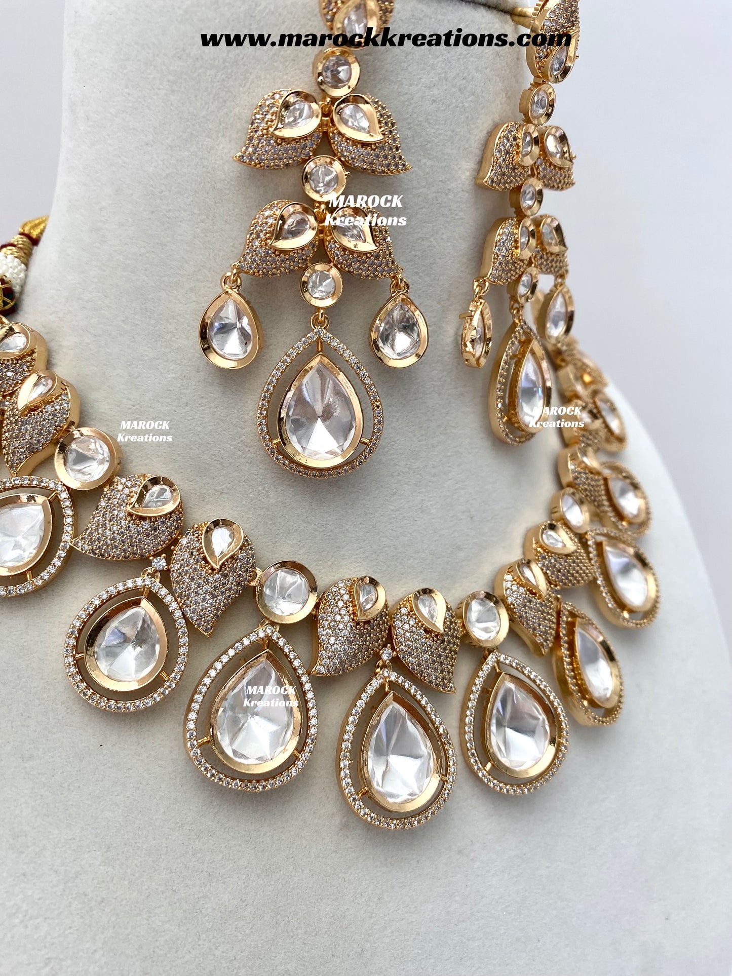 Swapna Premium Quality Tyani inspired Gold plated statement necklace set