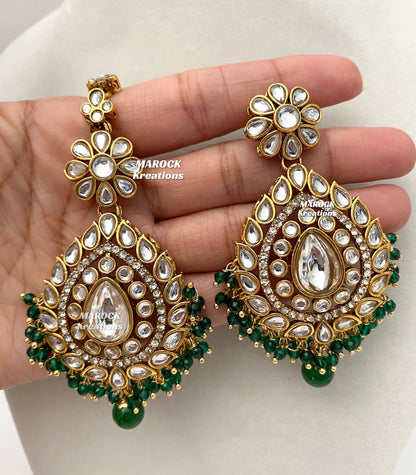 Rahila Premium quality Kundan Statement Choker/Necklace Set