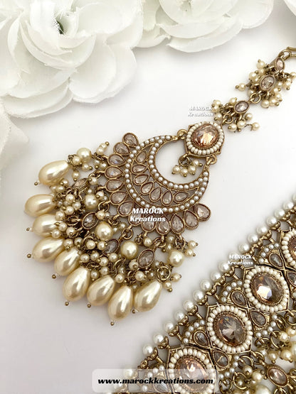 Sabyasachi inspired Antique Gold Polki statement choker sets