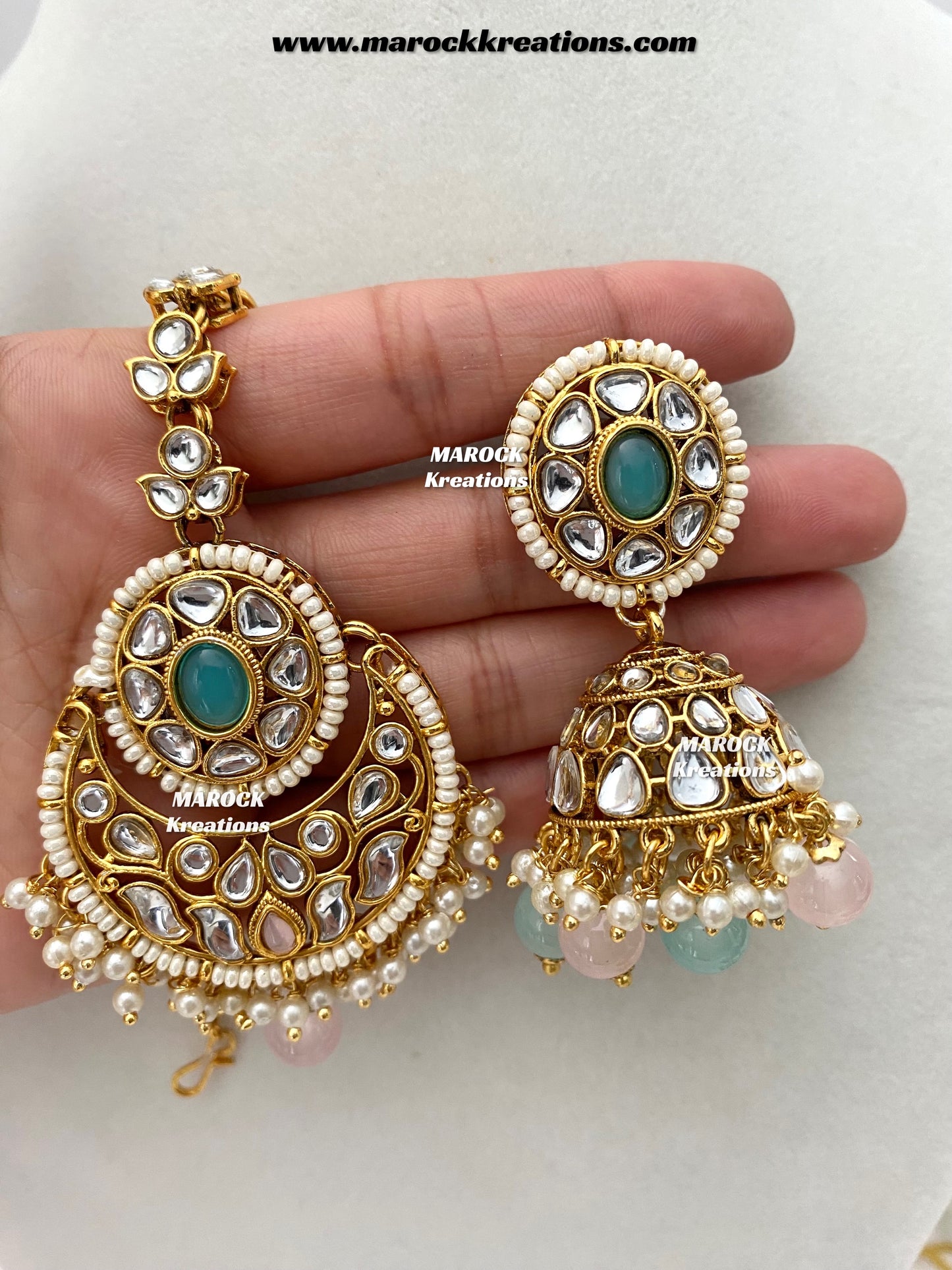 Neela Premium Quality Kundan Statement Rani haar set