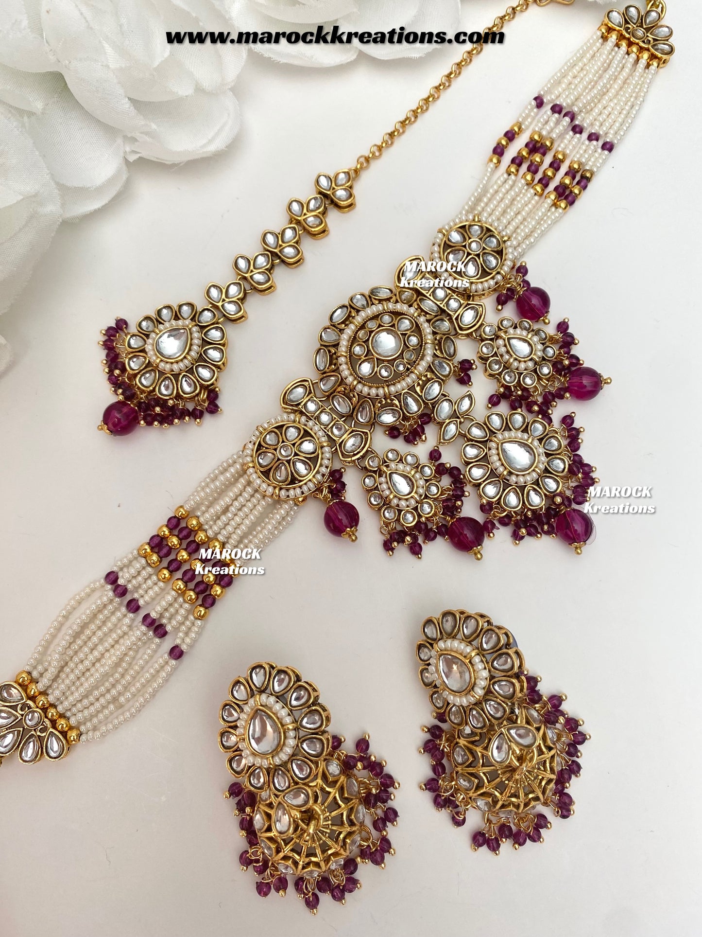 Shaneel Premium quality Kundan Choker set