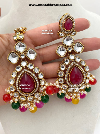 Ruhi Premium Quality Statement Kundan Necklace/Bridal set
