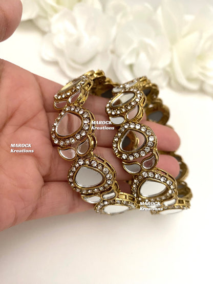 Rima Mirror Antique Gold Bangles/Kade