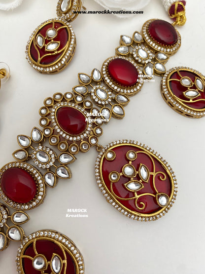 Lija Sabyasachi inspired Premium Quality Moissanite Kundan Statement choker set