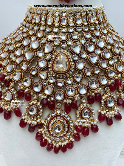 Nayema Premium Quality Kundan Statement Bridal set