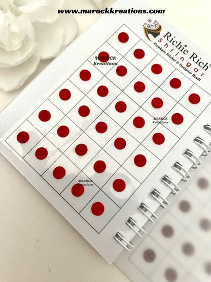 Assorted colors Bindi Mini book/Kumkum stickers book (240 bindis in a book)