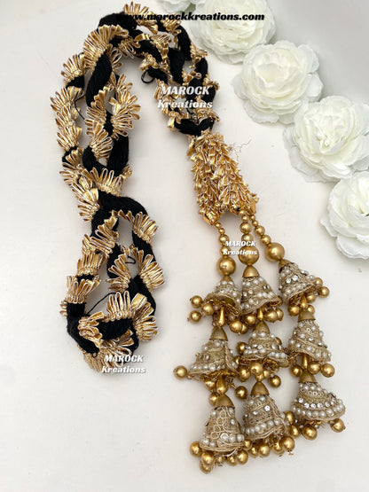 Traditional gotta patti Parandi with lace /Hair dori/Jago braid accessories