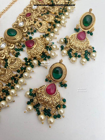 Zalifa Premium Quality Gold Plated choker set