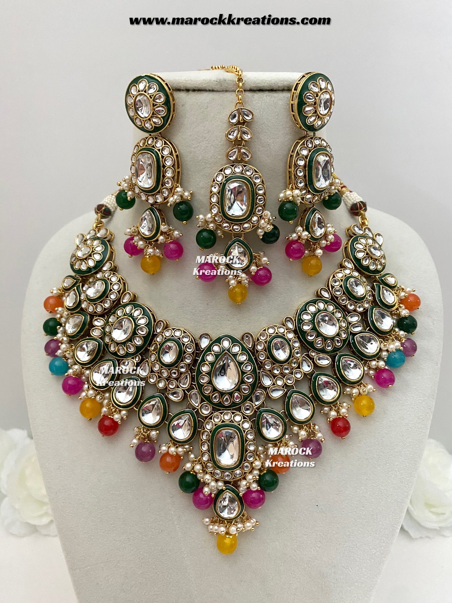 Premium Quality Kundan Statement Necklace set