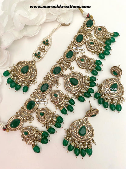 Yumna Polki statement Choker/Necklace set