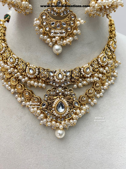 Danisha Premium Quality Kundan Statement necklace set