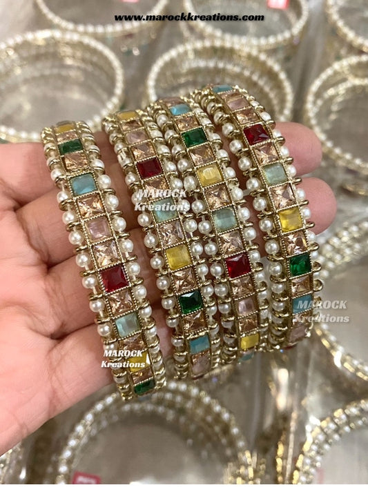 Cynthia Polki Pearls multi color Bangles (come in a pair)