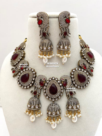 Stella Sabyasachi inspired Premium Quality Victorian Kundan Statement Necklace set