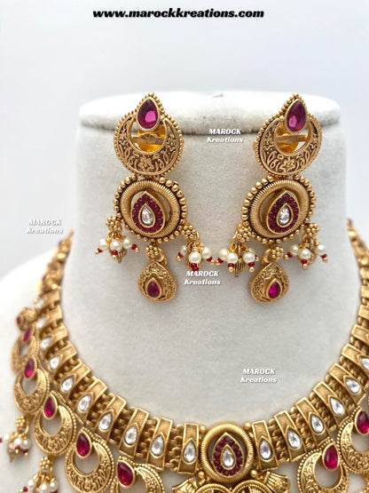 Swapna Gold Plated Necklace set