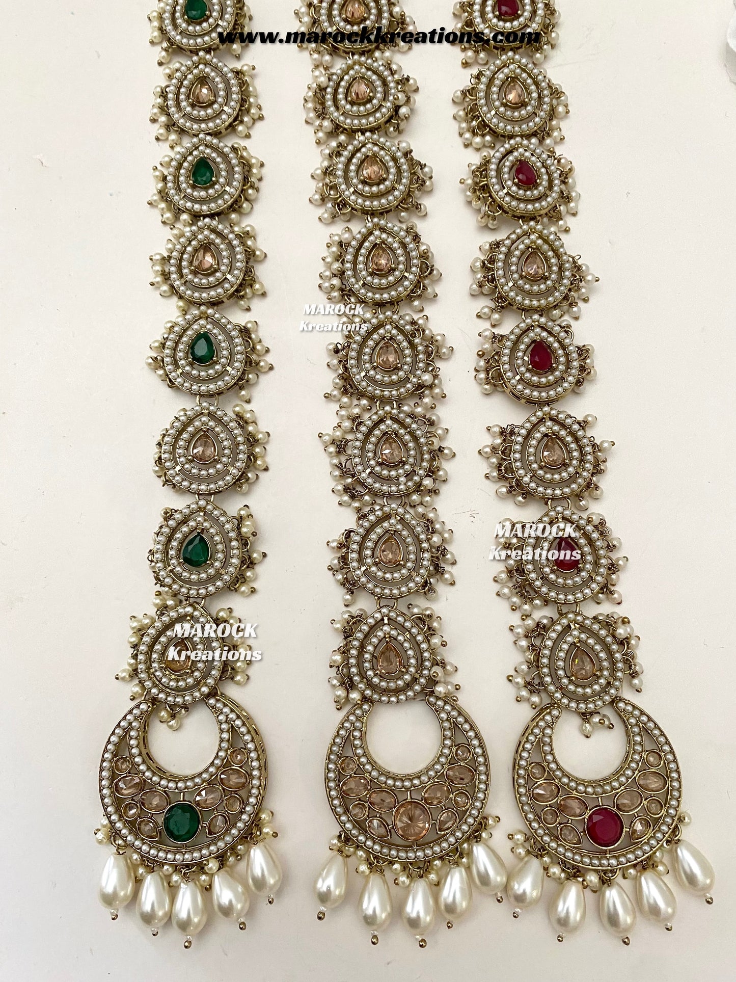 Antique Gold Polki Braid Jewelry/Choti