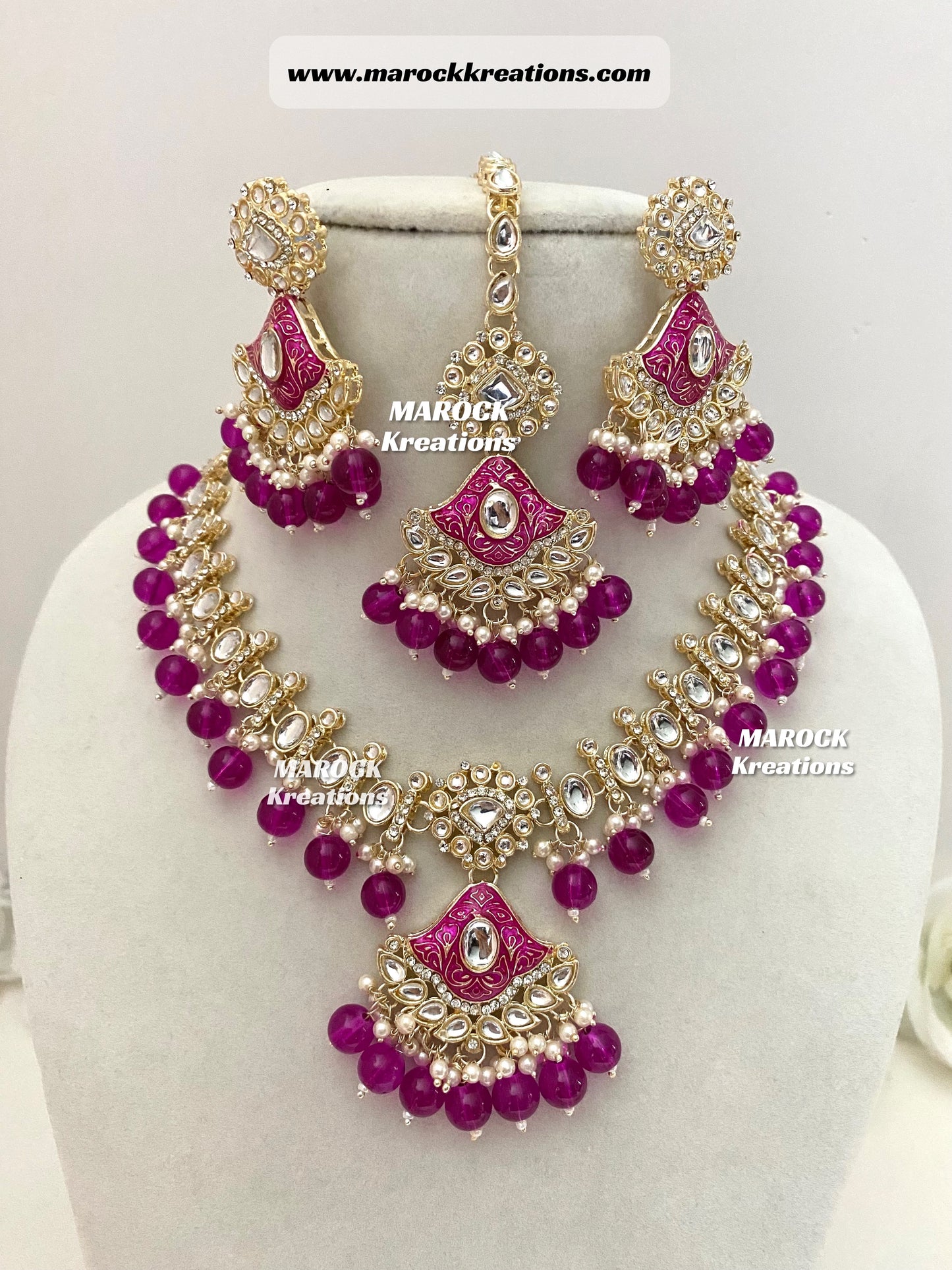 Myra Kundan Meenakari Necklace/Choker set