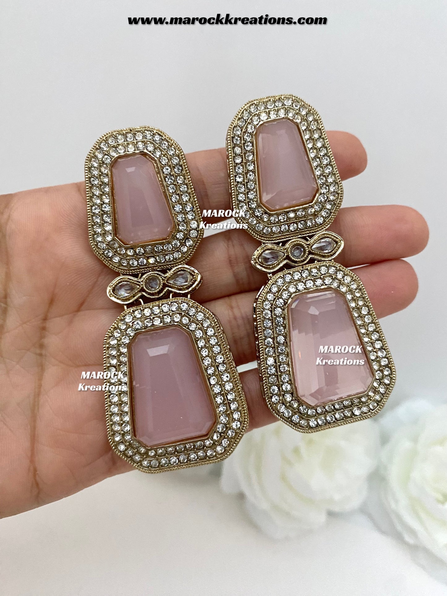 Himani Premium Quality Polki Statement Earrings