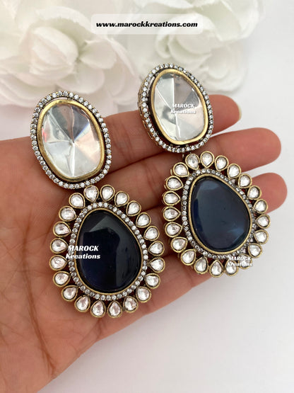 Premium Quality uncut Kundan Moissanite Necklace set