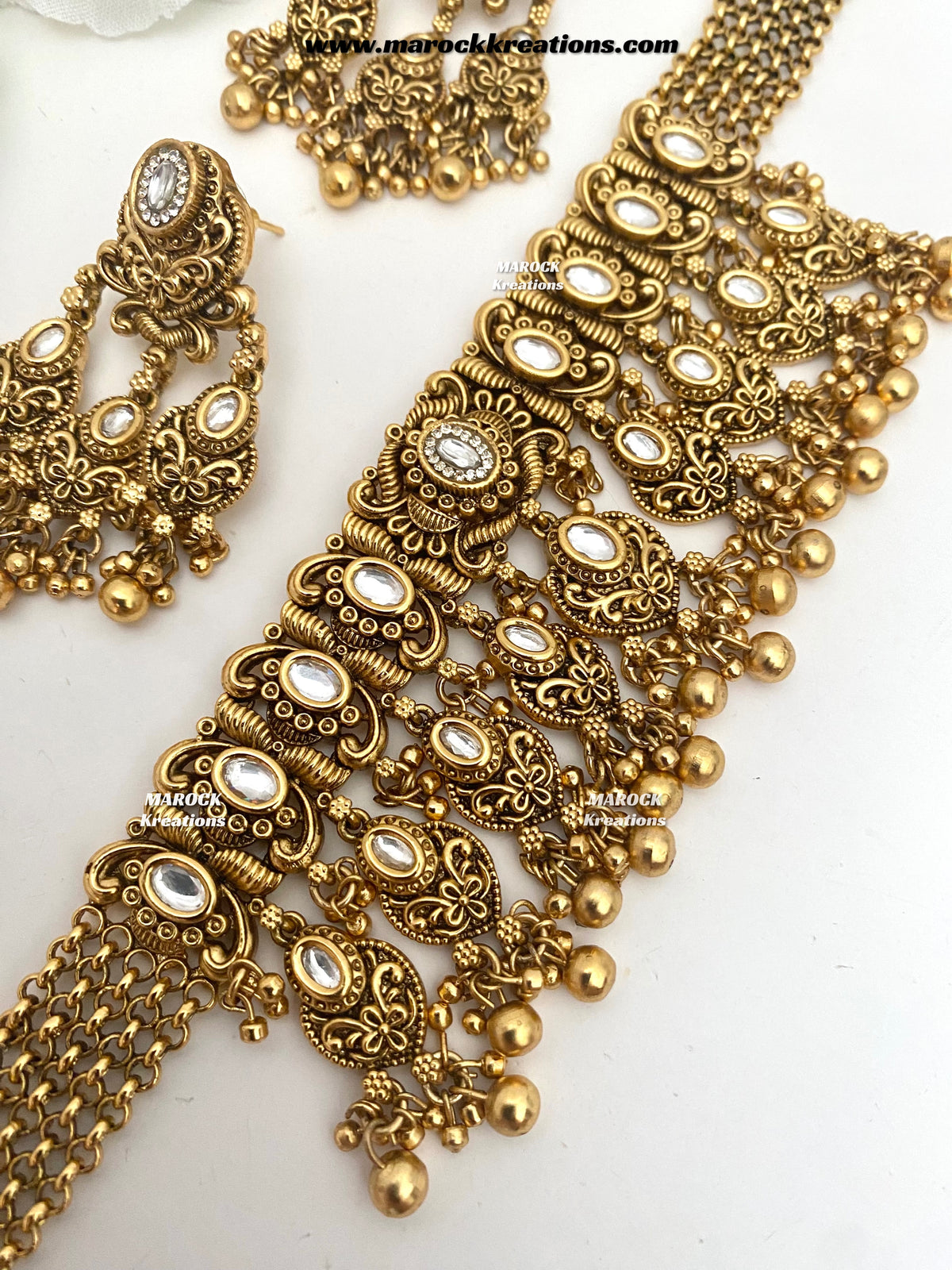 Robin Premium Quality Gold Plated Rajwadi choker set