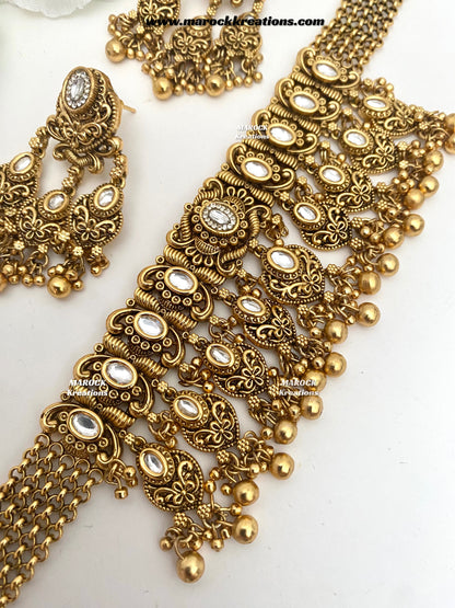 Robin Premium Quality Gold Plated Rajwadi choker set
