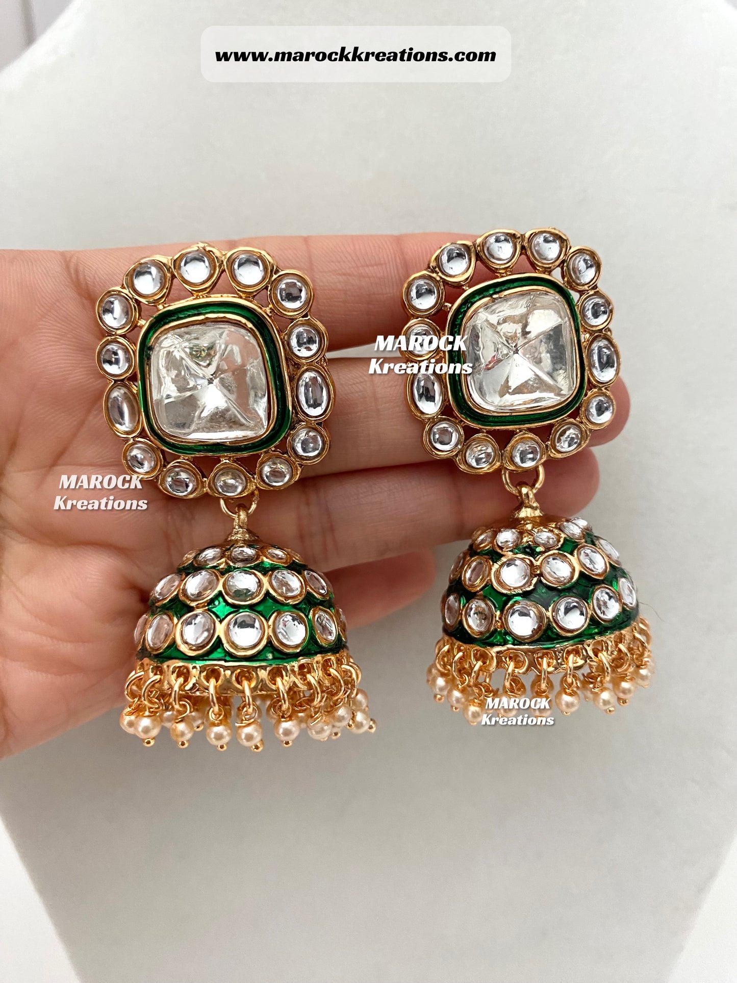 Trendy Uncut Kundan Statement Bridal set