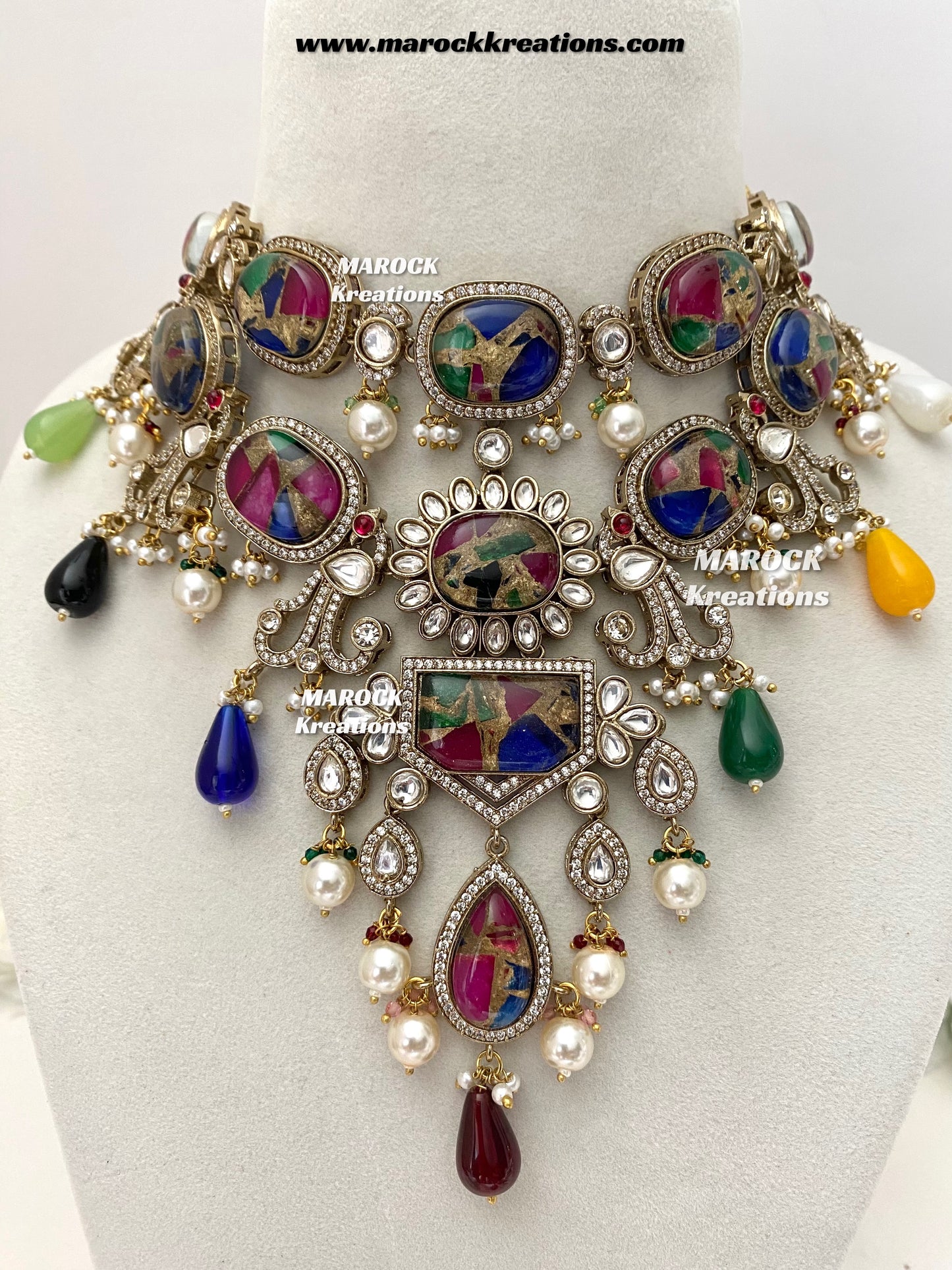 Jane Sabyasachi inspired Premium Quality  Kundan statement necklace set