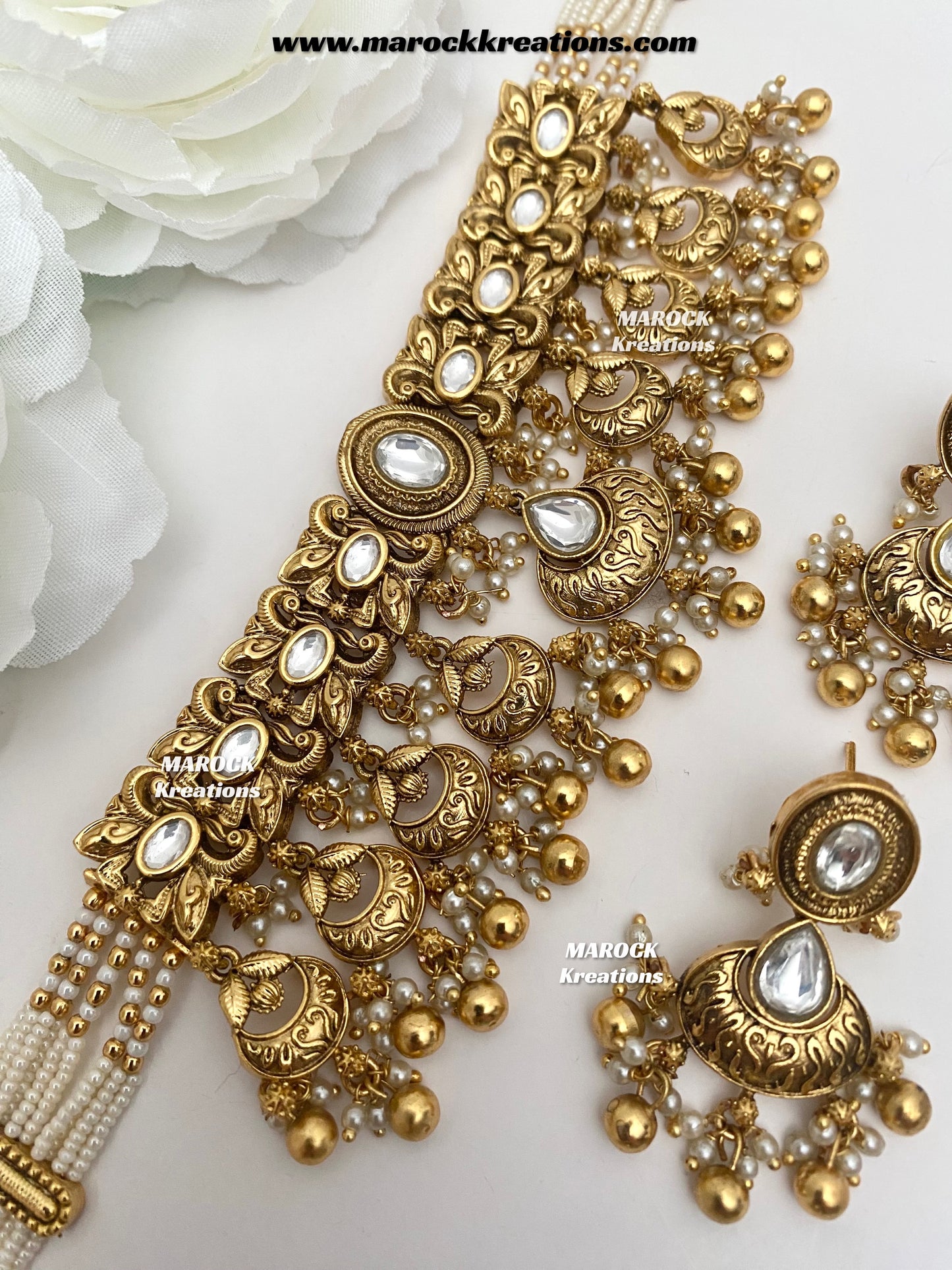 Sugandha Premium Quality Gold Plated Rajwadi choker set