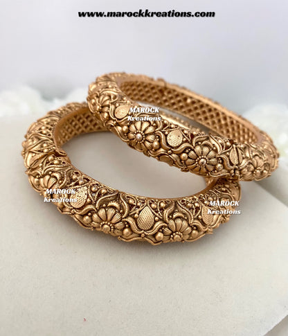 Sudha Premium Quality Gold plated handcrafted openable screw statement kade/bangles