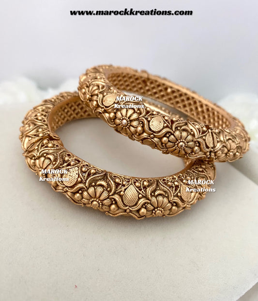 Sudha Premium Quality Gold plated handcrafted openable screw statement kade/bangles