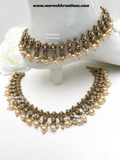 Soreen Premium quality Polki Anklets/Payal/Jhanjhran
