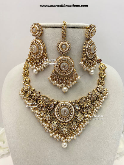 Kavitha Premium Quality Kundan Statement Necklace set