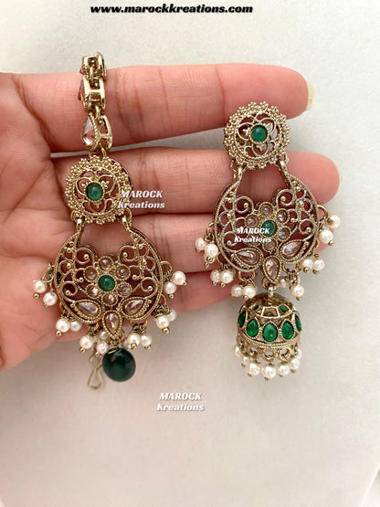 Naila Antique Gold Polki Choker set