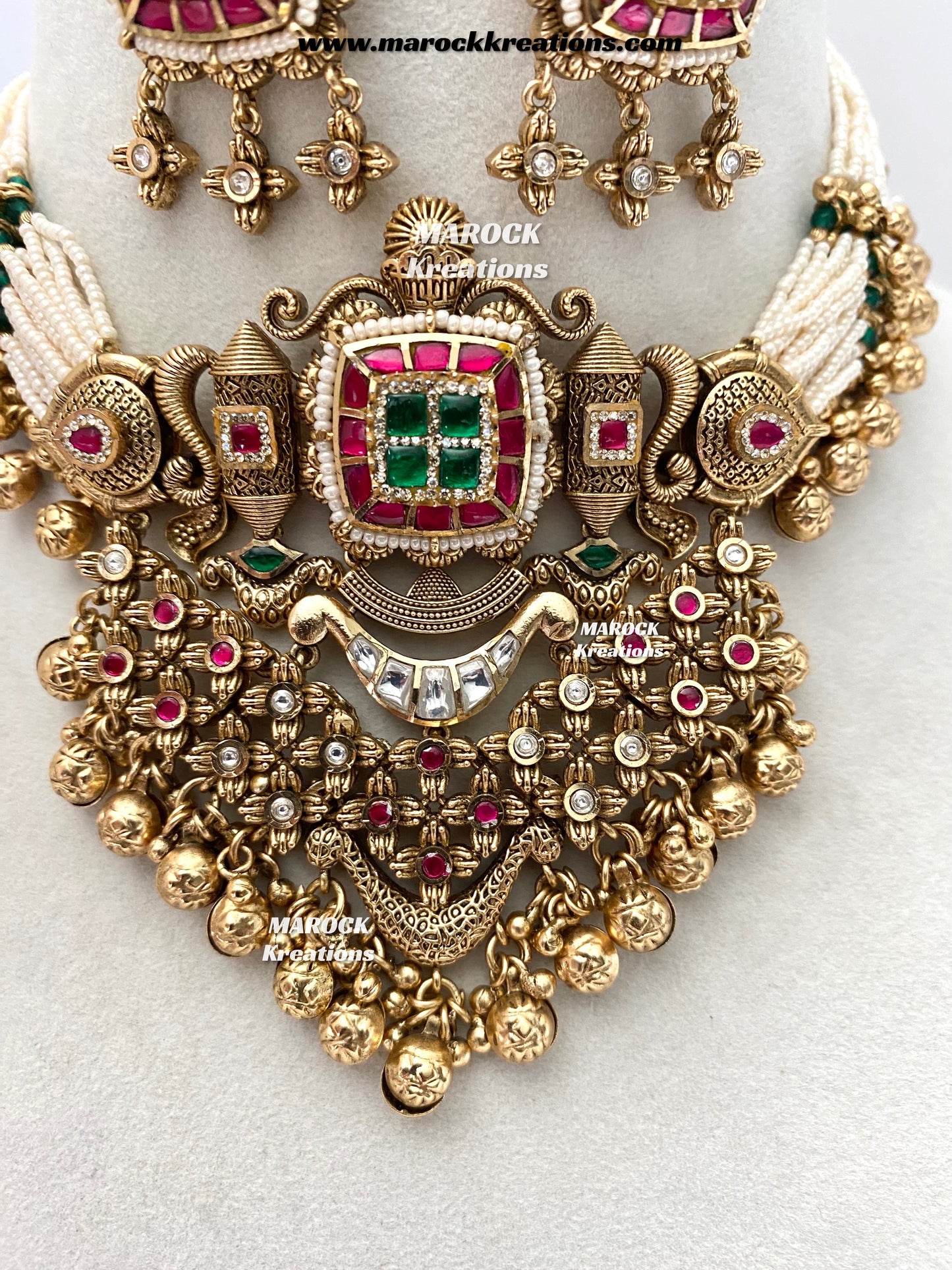 Ashifa Premium Quality Gold Plated Rajwadi choker set