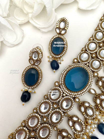 Danica Sabyasachi inspired Premium Quality Moissanite Kundan Statement Choker set