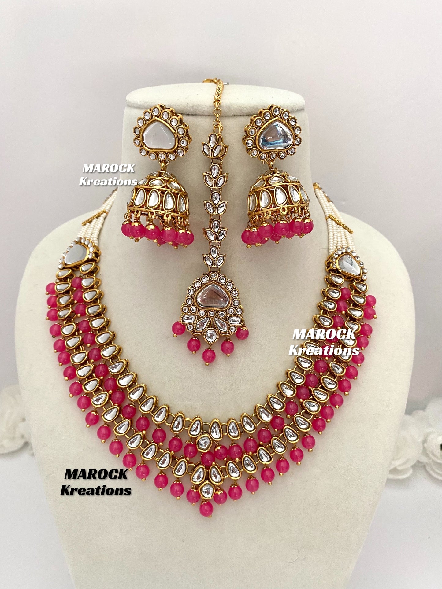 Premium Quality double layer Kundan Necklace sets/2 layer necklace sets