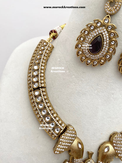 Eshita Sabyasachi inspired Premium Quality Moissanite Kundan Statement Necklace set