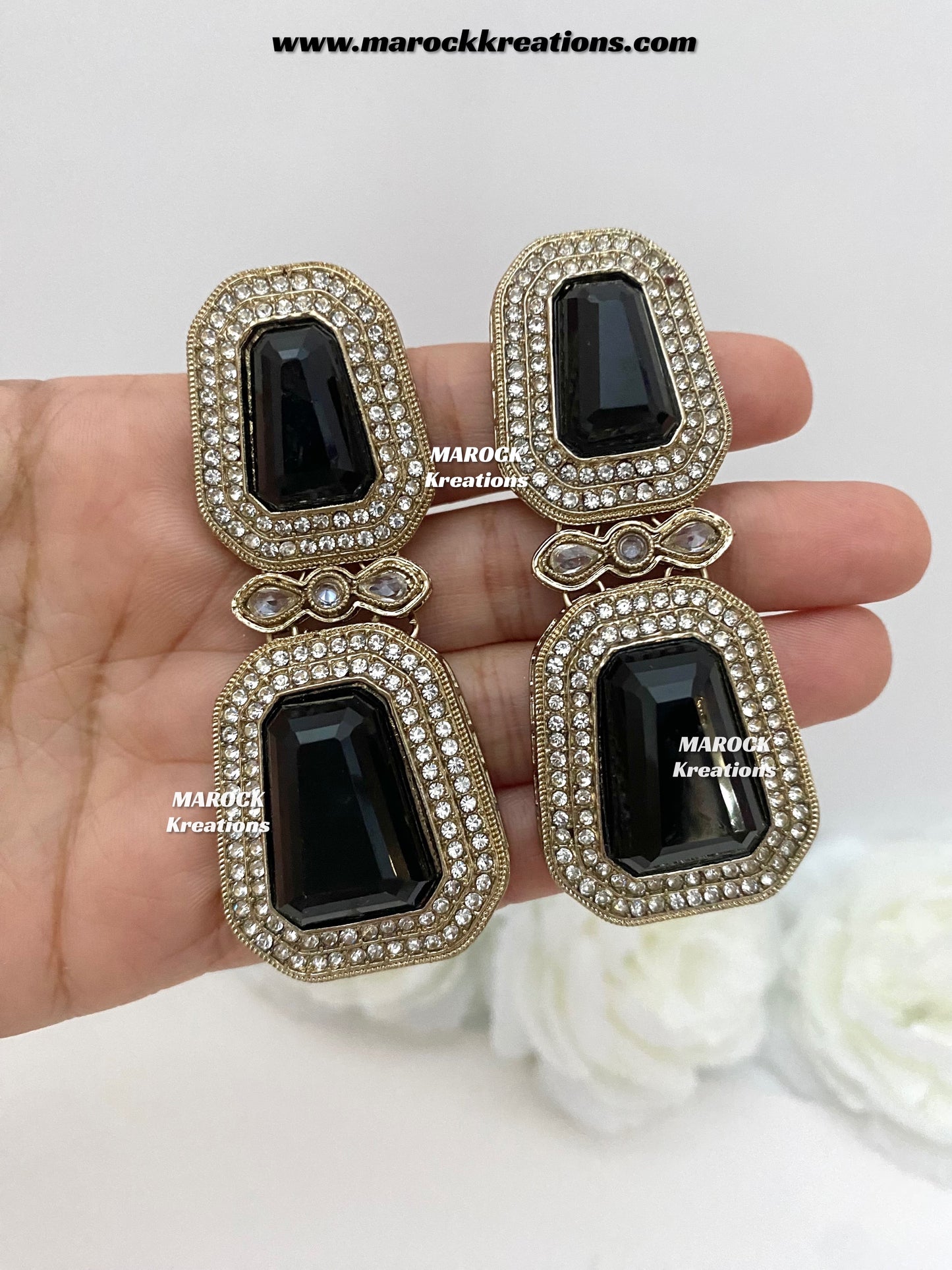Himani Premium Quality Polki Statement Earrings