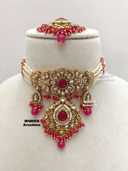 Mahima Premium Quality Kundan Choker set