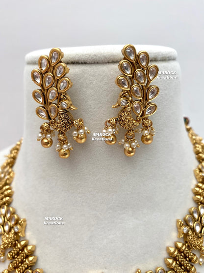 Diksha Premium Quality gold plated Kundan exclusive Necklace set